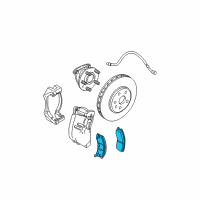 OEM 2007 Cadillac CTS Pad Kit, Front Disc Brake Diagram - 89060358