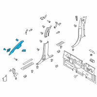 OEM Ford F-250 Super Duty Weatherstrip Pillar Trim Diagram - HC3Z-2503599-BC