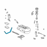 OEM 2006 Honda Insight Band, Passenger Side Fuel Tank Mounting Diagram - 17521-S3Y-000