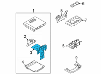 OEM 2022 Ford F-150 HINGE ASY - CENTER ARMREST Diagram - ML3Z-1504604-A