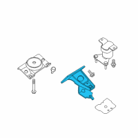 OEM 2020 Nissan Titan Front Engine Mount Bracket, Right Diagram - 11232-EZ30B