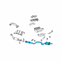 OEM 2001 Buick Regal Exhaust Muffler Assembly (W/ Exhaust Pipe & Tail Pipe) Diagram - 10300205