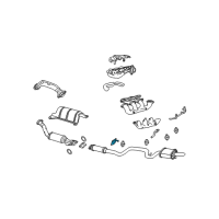 OEM 2008 Chevrolet Impala Bracket Asm-Exhaust Muffler Front Hanger Bracket Diagram - 10408323