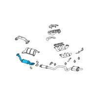 OEM 2004 Chevrolet Impala 3Way Catalytic Convertor Assembly (W/ Exhaust Manifold P Diagram - 10343189