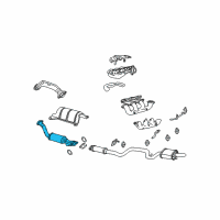 OEM 1997 Pontiac Grand Prix 3Way Catalytic Convertor Assembly (W/ Exhaust Manifold P Diagram - 24508097
