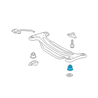 OEM 2006 Toyota Camry Suspension Crossmember Cushion Diagram - 52275-06051