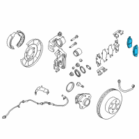 OEM 2014 Nissan Pathfinder Rear Brake Pads Kit Diagram - D4M60-9N00B