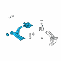 OEM Honda Insight Lower Arm Complete, Front Diagram - 51360-TXM-A00