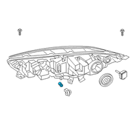 OEM Ford Police Responder Hybrid Park Lamp Bulb Diagram - DS7Z-13466-A