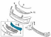 OEM 2021 Kia Sorento Cover-Radiator Grill Diagram - 86366P2100