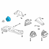 OEM BMW 650i Gran Coupe Gearbox Mount Diagram - 22-32-6-777-389