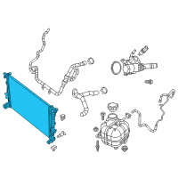 OEM 2018 Jeep Cherokee Engine Cooling Radiator Diagram - 68197299AC