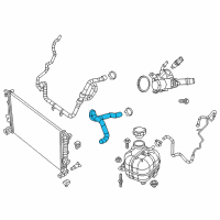 OEM 2017 Jeep Cherokee Hose-Radiator Inlet Diagram - 68102137AB