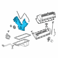 OEM Ford Excursion Timing Cover Diagram - 4C4Z6019AA