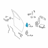 OEM 2012 Ram 3500 Front Door Upper Hinge Diagram - 68058515AA