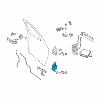 OEM Ram 3500 Front Door Lower Hinge Diagram - 68058519AB