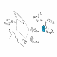 OEM Ram 1500 Classic Front Door Latch Right Diagram - 68071848AC