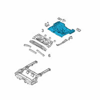 OEM 2017 Hyundai Accent Panel Assembly-Rear Floor, Rear Diagram - 65513-1R300