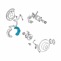 OEM 2005 Lexus ES330 Shoe Assy, Parking Brake, RH Or Center NO.2 Diagram - 46550-33020