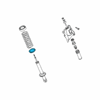 OEM Kia Amanti Pad-Rear Spring, Lower Diagram - 553443F000DS