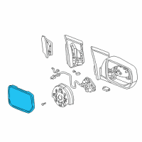 OEM 2001 Honda Odyssey Mirror Sub-Assembly, Driver Side Diagram - 76253-S0X-A01