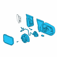 OEM 2004 Honda Odyssey Mirror Assembly, Passenger Side Door (Starlight Silver Metallic) (R.C.) Diagram - 76200-S0X-A02ZH
