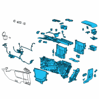 OEM Chevrolet Equinox Console Assembly Diagram - 23157378