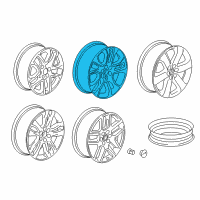 OEM 2021 Chevrolet Traverse Wheel, Alloy Diagram - 84640408