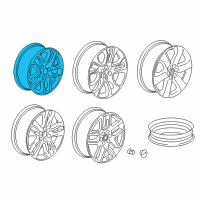 OEM Chevrolet Traverse Wheel, Alloy Diagram - 23165677