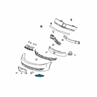 OEM Saturn Ion Housing Asm, Front Fog Lamp Diagram - 22687233