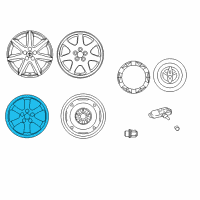 OEM 2007 Toyota Prius Wheel, Alloy Diagram - 42611-47390