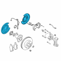 OEM Infiniti Rear Brake Plate Assembly, Right Diagram - 44020-AL510