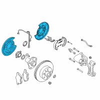 OEM 2003 Infiniti G35 Rear Brake Plate Assembly, Right Diagram - 44020-AL510