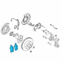 OEM 2006 Infiniti M35 Rear Disc Brake Pad Kit Diagram - 44060-EG00J