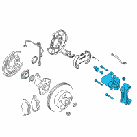 OEM Infiniti CALIPER Assembly-Rear LH, W/O Pads Or SHIMS Diagram - 44011-AM800
