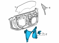 OEM 2022 Chevrolet Corvette Window Regulator Diagram - 84773624