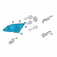 OEM 2008 Honda CR-V Headlight Unit, Driver Side Diagram - 33151-SWA-A01