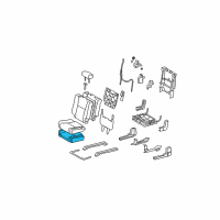 OEM 2008 Toyota Tundra Seat Cushion Pad Diagram - 71611-0C070