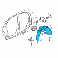 OEM Buick Wheelhouse Liner Diagram - 22915588