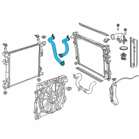 OEM 2015 Chrysler Town & Country Hose-Radiator Inlet Diagram - 5058734AF