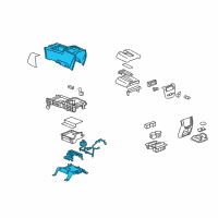 OEM 2008 GMC Yukon Compartment Asm-Front Floor *Light Cashmere Diagram - 25913722