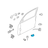 OEM 2006 Ford Escape Handle Diagram - 1L8Z-7822601-AAA