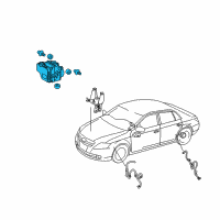 OEM 2011 Toyota Avalon Actuator Assembly Diagram - 44050-07102