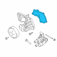 OEM Ford Escape Water Pump Assembly Gasket Diagram - GN1Z-8507-B