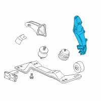 OEM 1996 BMW Z3 Engine Suspension Left Supporting Bracket Diagram - 11-81-1-137-015