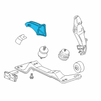 OEM 1997 BMW 318ti Right Engine Supporting Bracket Diagram - 11-81-1-137-014