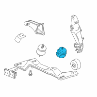 OEM 1996 BMW 318ti Engine Mount, Left/Right Diagram - 11-81-1-141-377