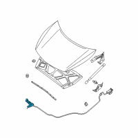 OEM 2011 Nissan Maxima Male Assy-Hood Lock Diagram - 65601-9N00B