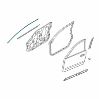 OEM 2007 Infiniti G35 Moulding-Front Door Sash, Front LH Diagram - 80283-JK00B