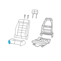 OEM 2012 Jeep Wrangler Seat Cushion Foam Diagram - 68088743AA